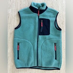 Hanna Andersson Girls Headed Out Sherpa Fleece Vest, Size 10 (140 cm)